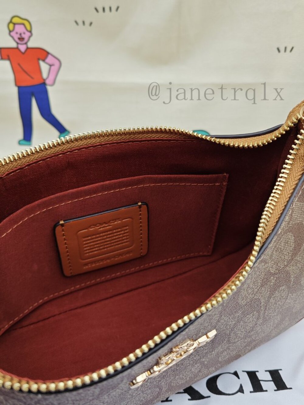 🎶🎶Coach Teri Shoulder Bag In Signature Canvas brown - Picture 2 of 7